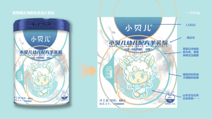 守護(hù)童真，營養(yǎng)新生 原創(chuàng)手繪插畫風(fēng)格嬰幼兒羊乳粉包裝設(shè)計(jì)新篇